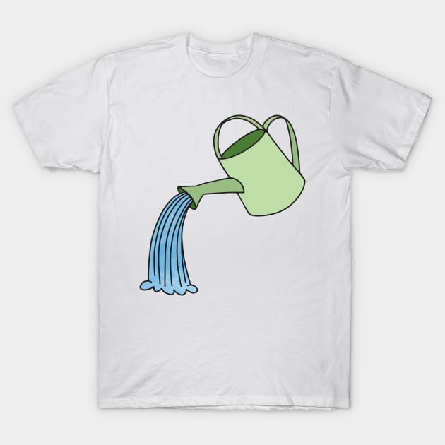 Watercolor Watering Can T-Shirt by murialbezanson